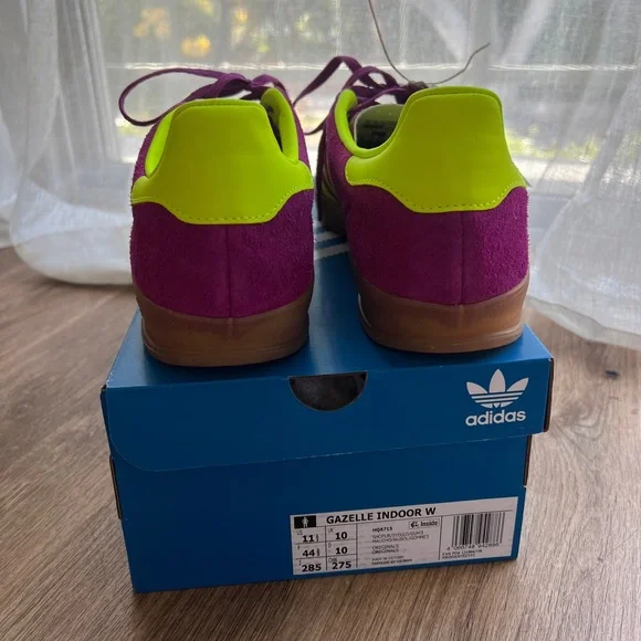 adidas gazelle silver green womens adidas Gazelle Bold Shoes - Women's - Purple / Wonder White / Gold